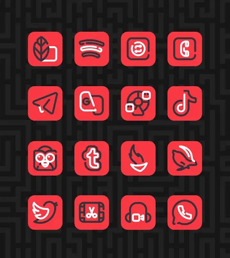 Tangkapan skrin Linios Red - Icon Pack