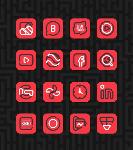 Tangkapan skrin Linios Red - Icon Pack