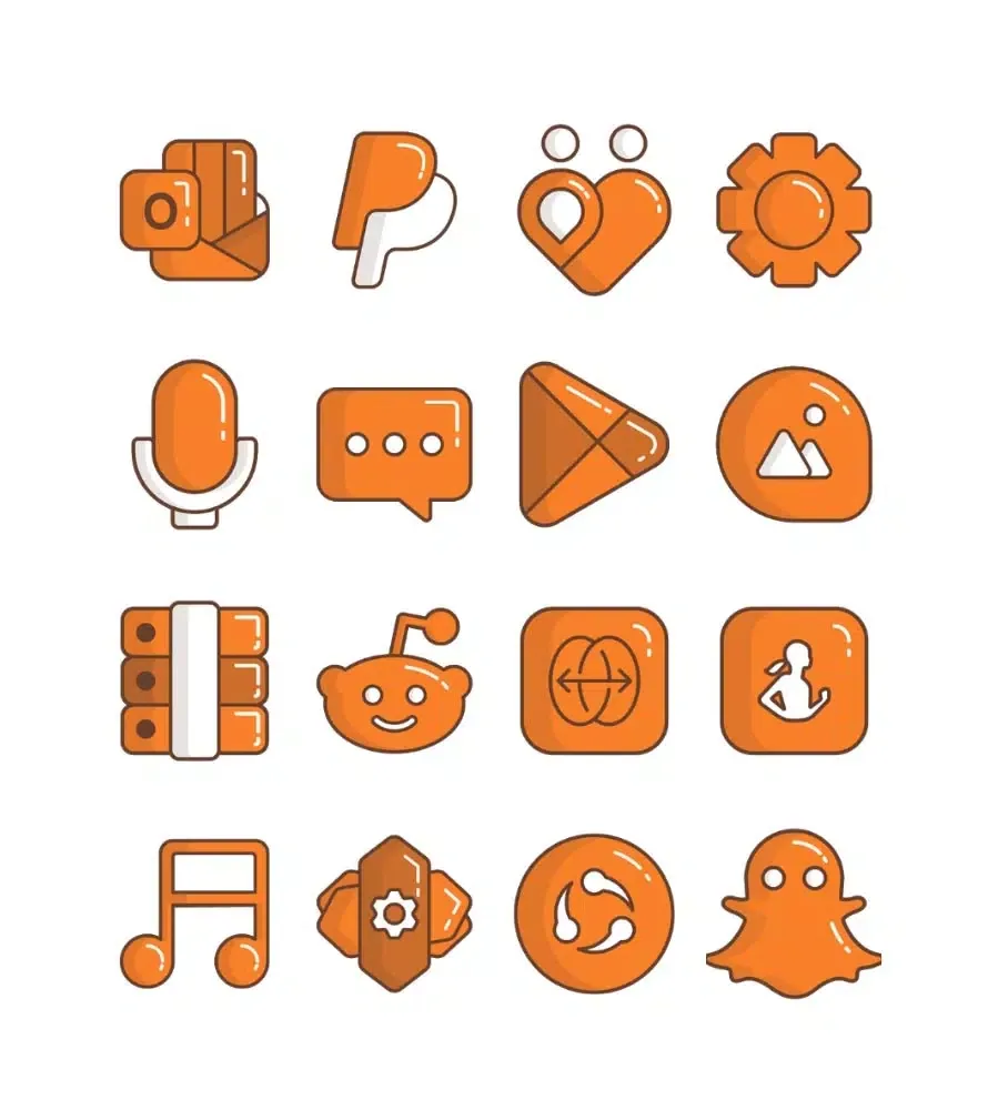 صور Carrot - Orange icon pack