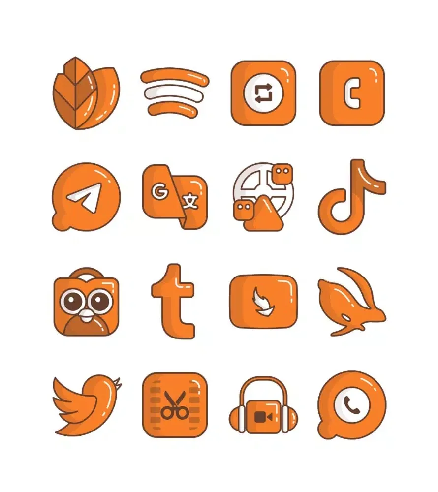 صور Carrot - Orange icon pack