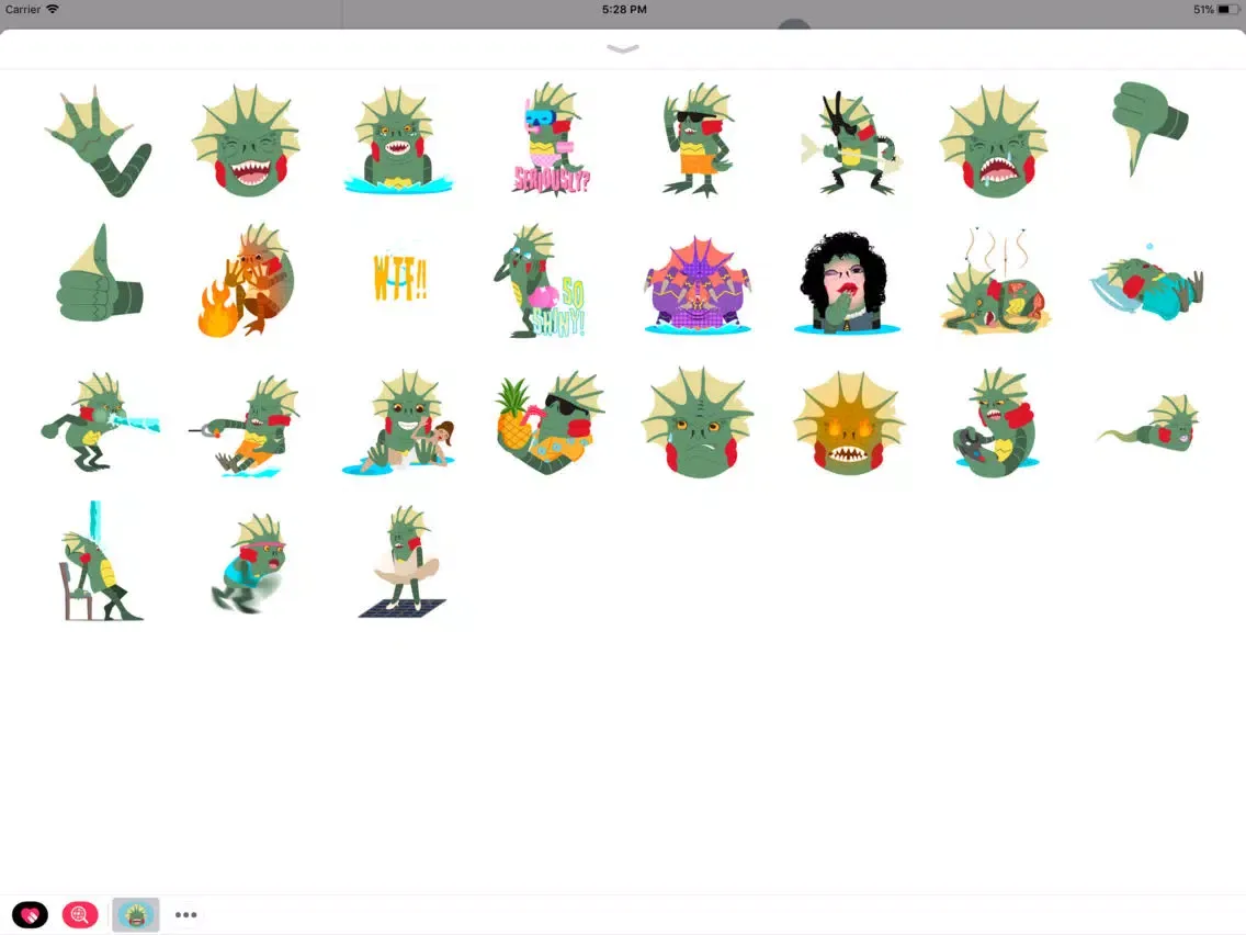 Tangkapan layar Merman Stickers iPad 