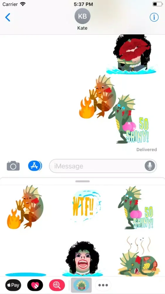 Tangkapan layar Merman Stickers