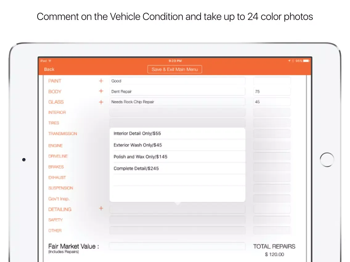 صور Auto Condition Report 360 iPad 