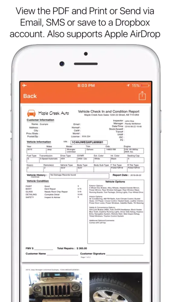 صور Auto Condition Report 360