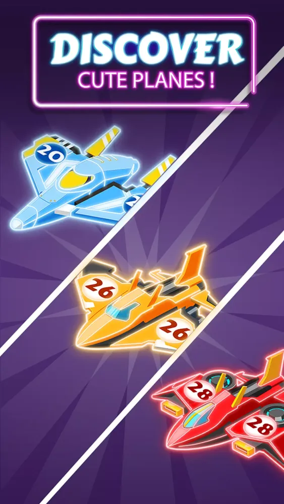 Скриншоты Merge Planes Neon Game Idle