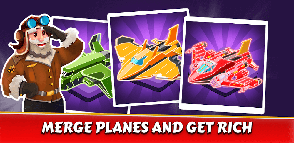 Merge Planes Neon Game Idle