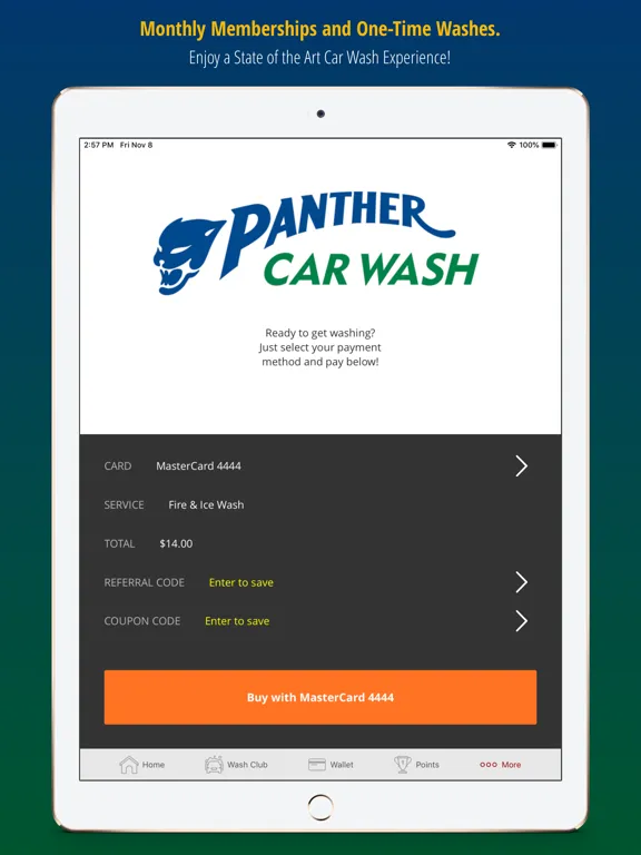 Panther Car Wash iPad  スクリーンショット