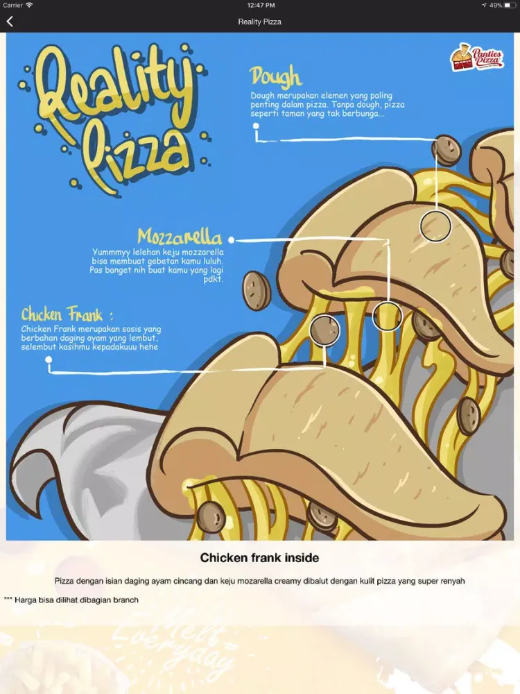 ภาพหน้าจอของ Panties Pizza App iPad 