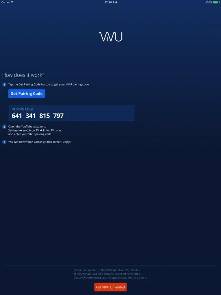 VIVU - Music play from YouTube iPad  سکرین شاٹس