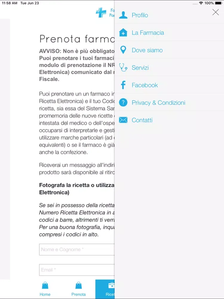 Zrzuty ekranu Farmacia Paolo Sarpi iPad 