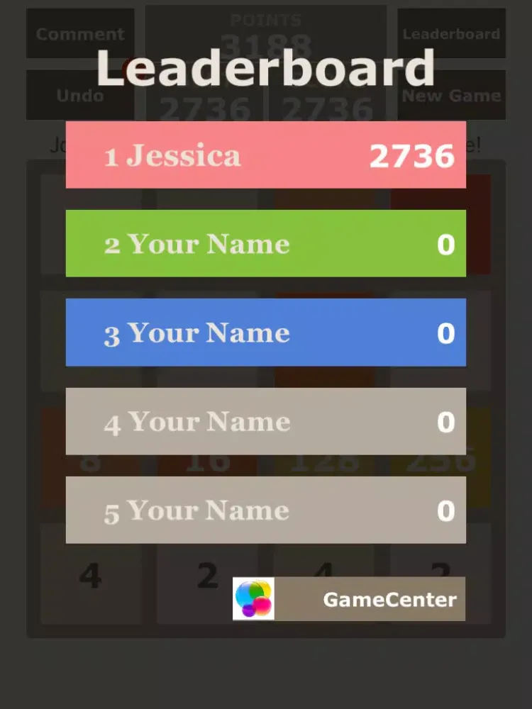 Tangkapan layar 2048 Max iPad 