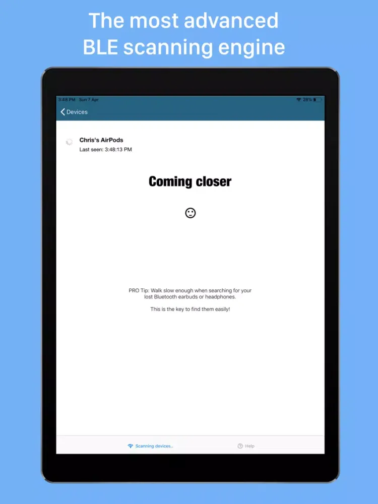 Bluetooth's Finder iPad  سکرین شاٹس