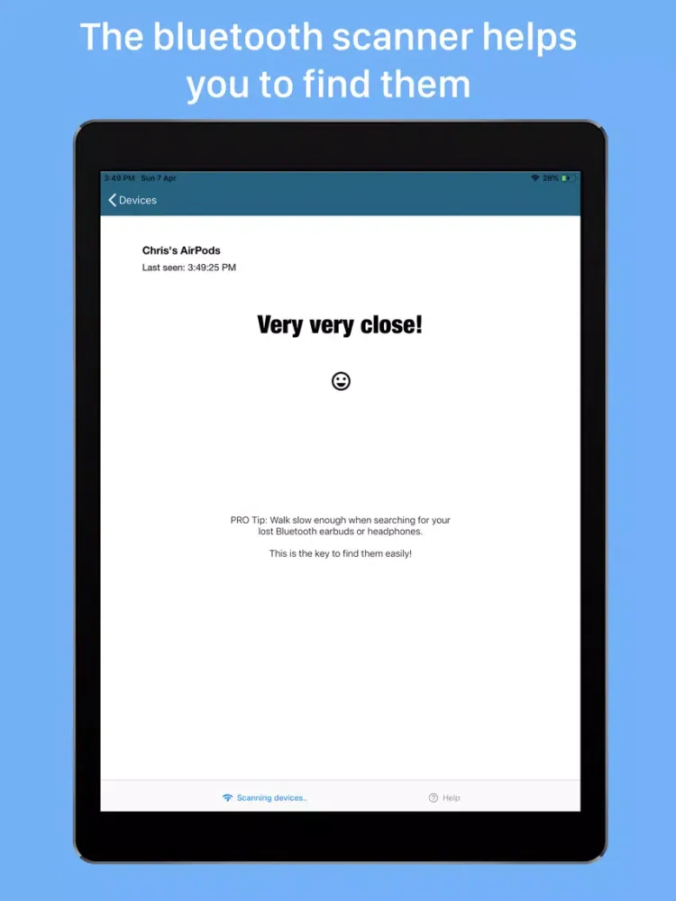 Bluetooth's Finder iPad  سکرین شاٹس