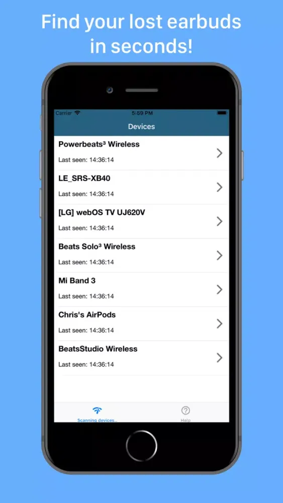 Bluetooth's Finder سکرین شاٹس