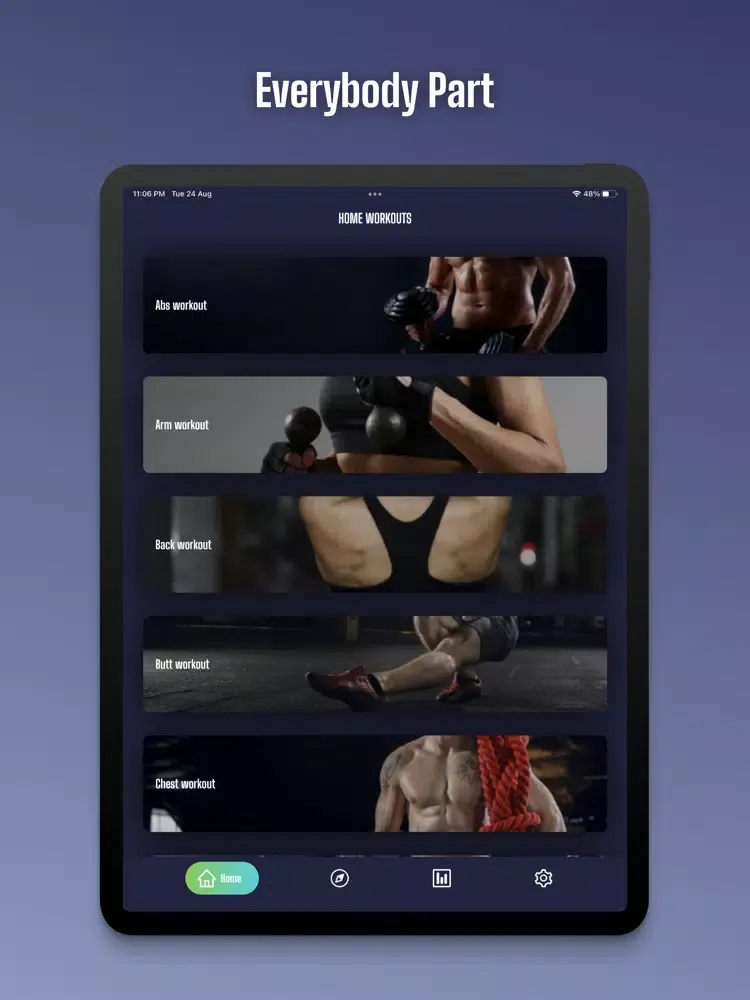 Capturas de tela do Home Workouts: Fitness App iPad 