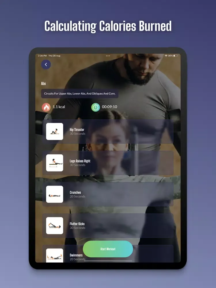 Capturas de tela do Home Workouts: Fitness App iPad 