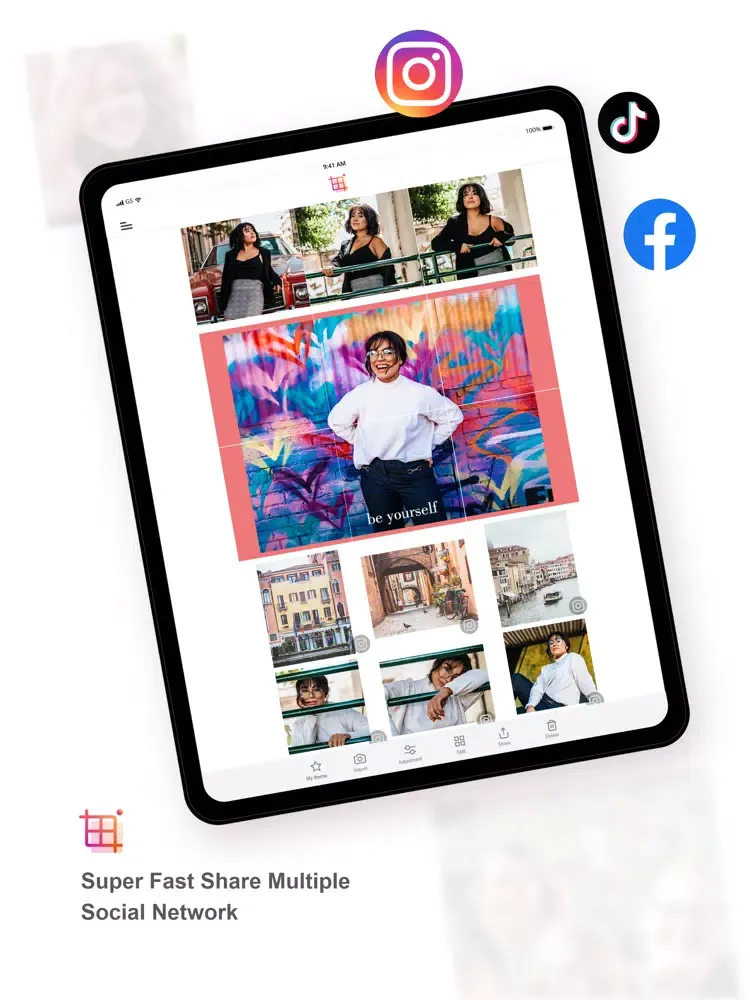 Templates Photo Split + Editor iPad  স্ক্রিনশট