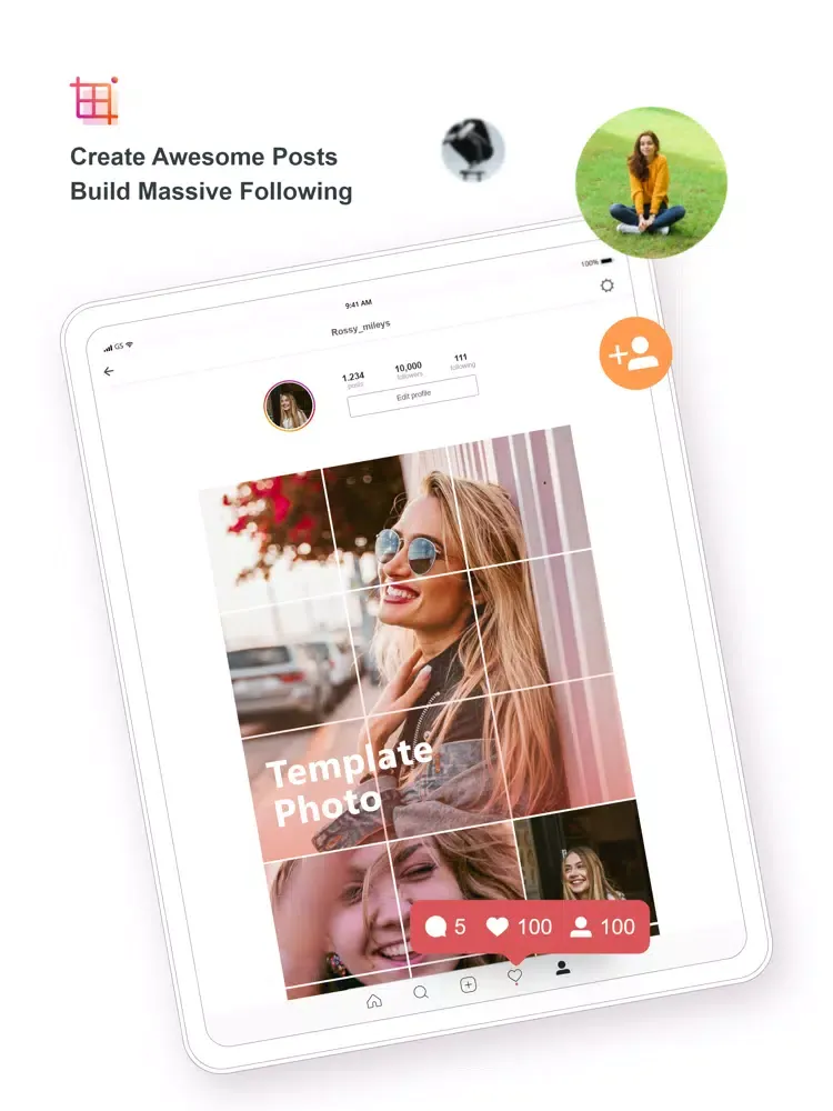 Templates Photo Split + Editor iPad  স্ক্রিনশট