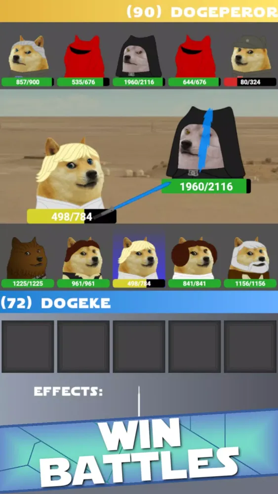 Tangkapan layar Doge Wars