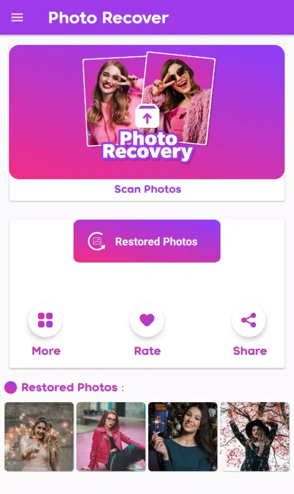 ریکاوری عکس های حذف شده Screenshots