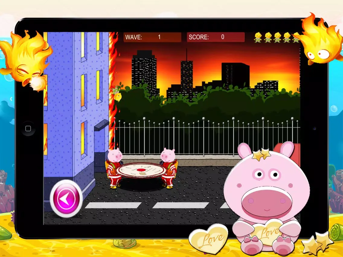 Capturas de tela do Pink Papa Pig FireFighter iPad 