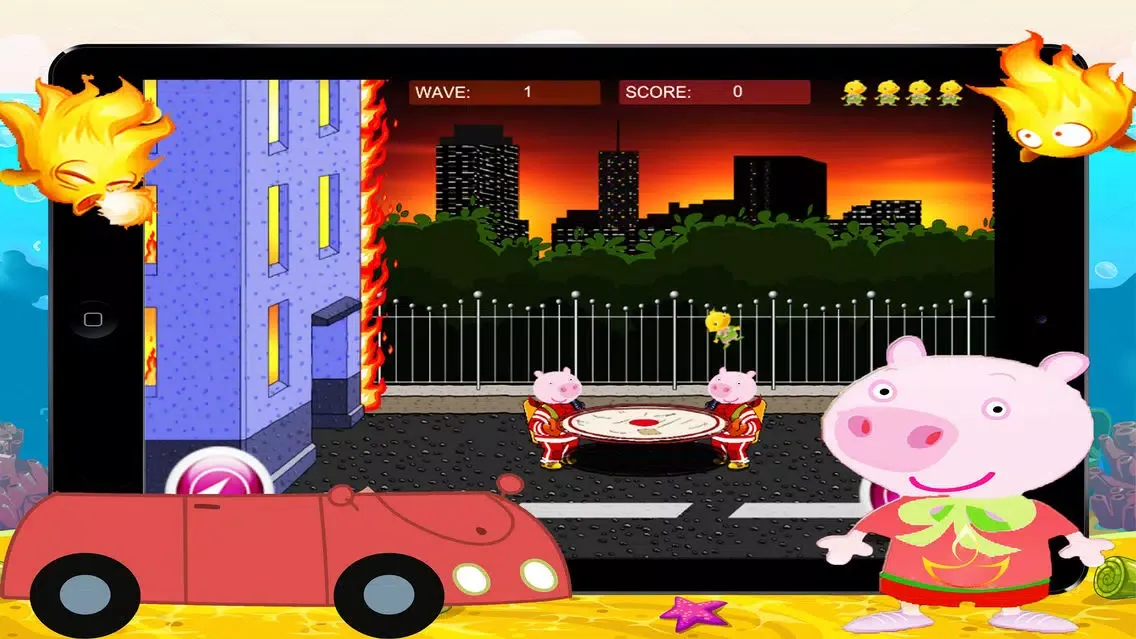 Capturas de tela do Pink Papa Pig FireFighter
