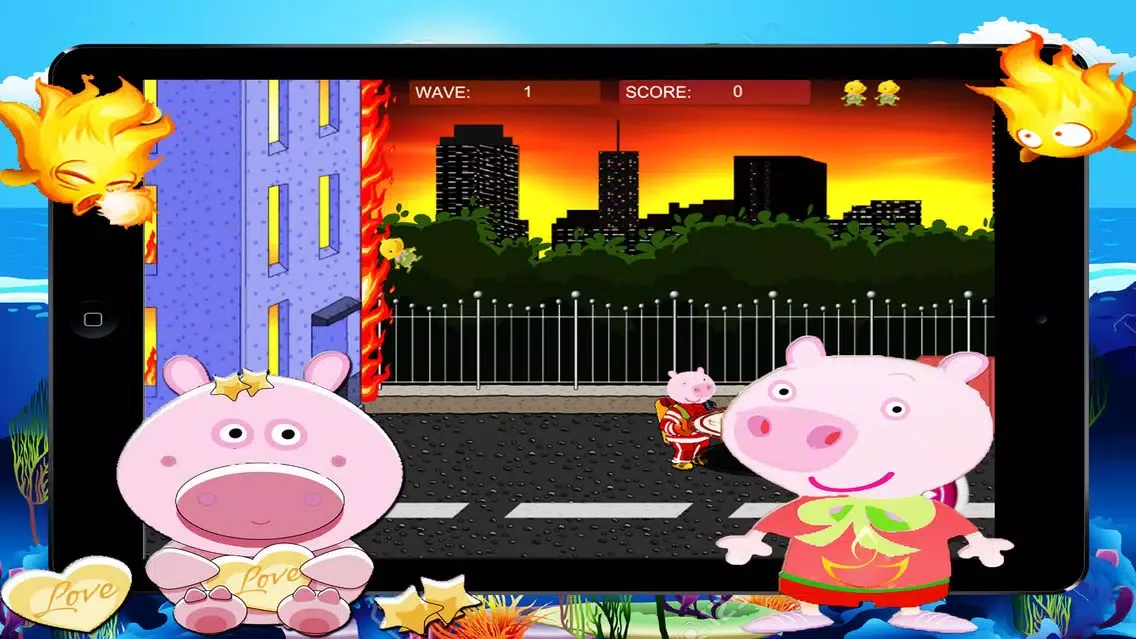 Capturas de tela do Pink Papa Pig FireFighter