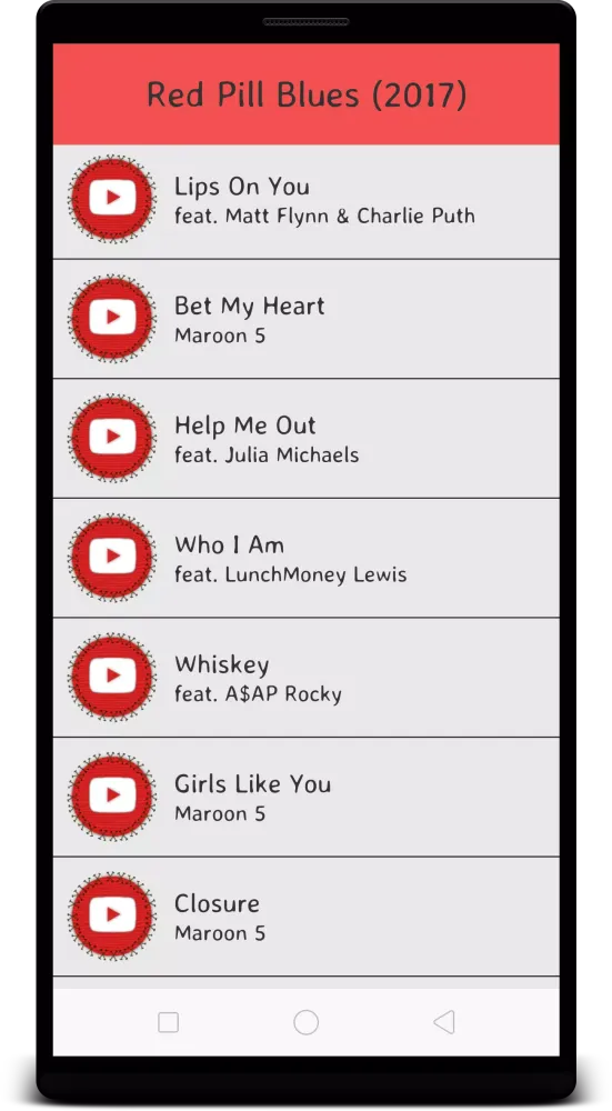 Maroon 5 Lyrics Screenshots
