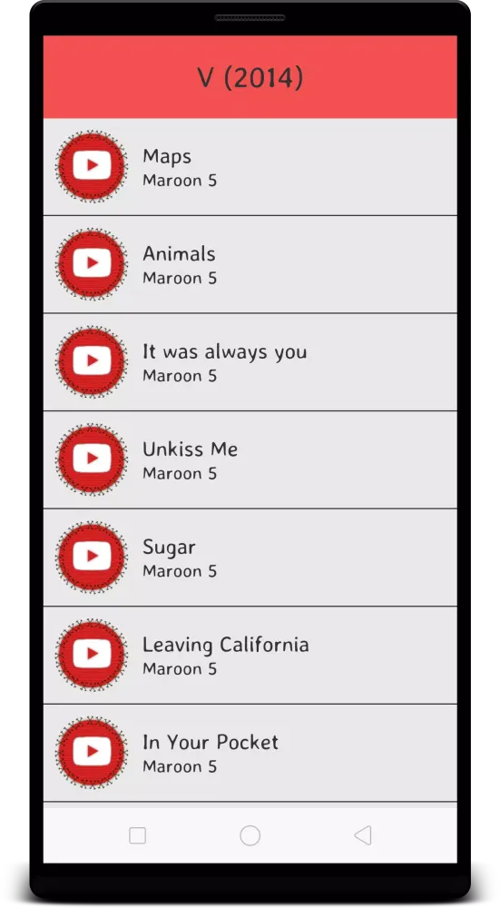 Maroon 5 Lyrics Screenshots