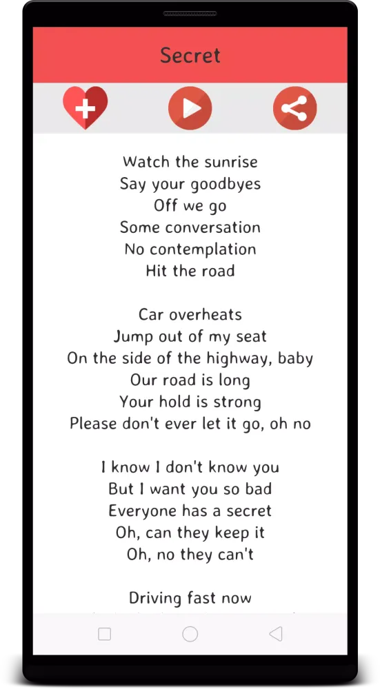 Maroon 5 Lyrics Screenshots