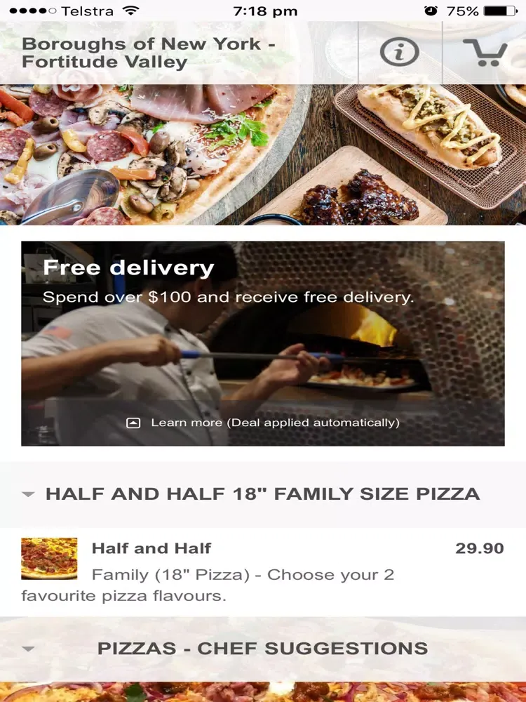 Zrzuty ekranu Boroughs of New York Pizza iPad 