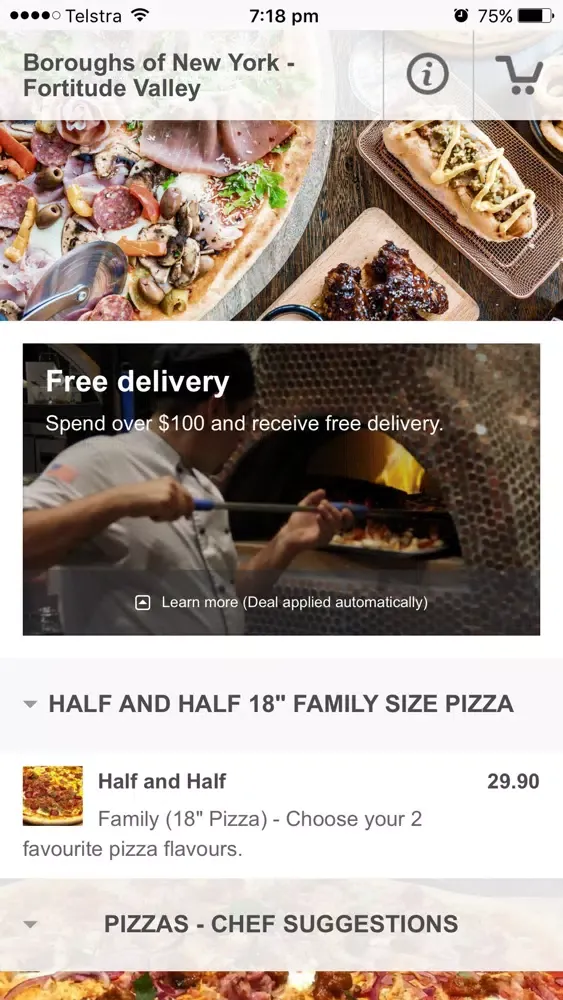 Zrzuty ekranu Boroughs of New York Pizza