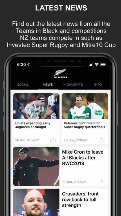 ภาพหน้าจอของ All Blacks Official