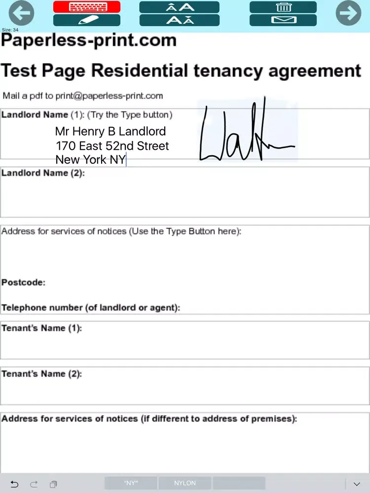 Paperless Mobile Signing iPad  Screenshots