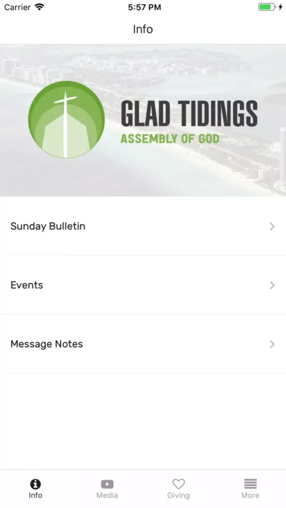 Capturas de tela do Glad Tidings Assembly