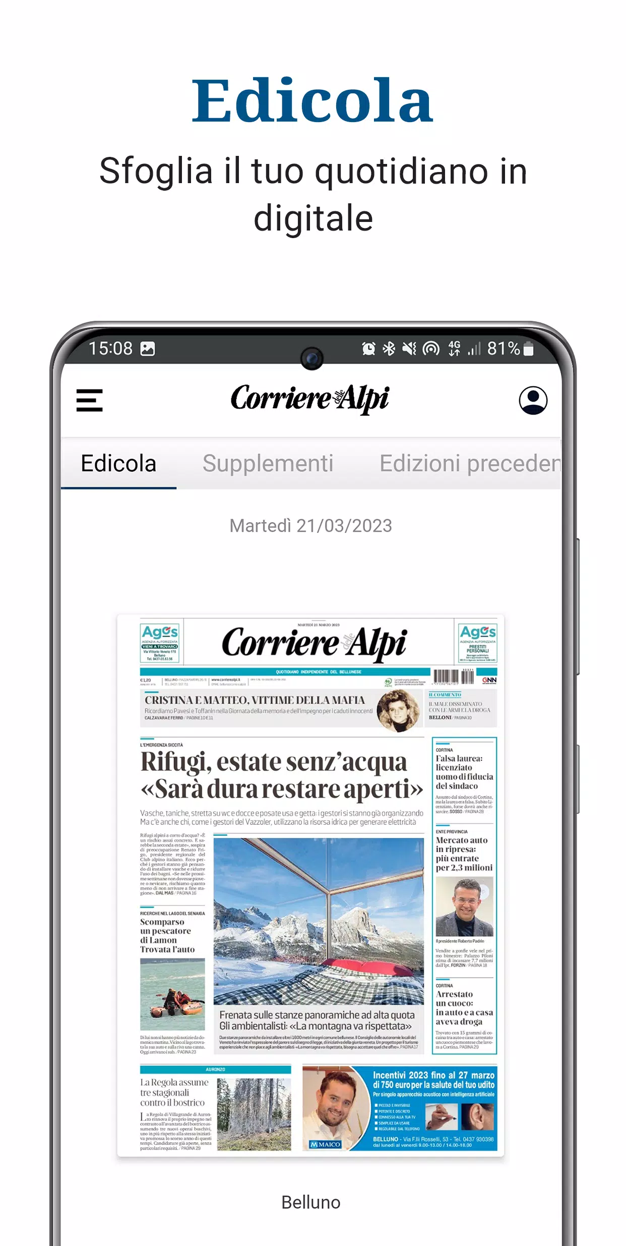 Corriere delle Alpi Screenshots