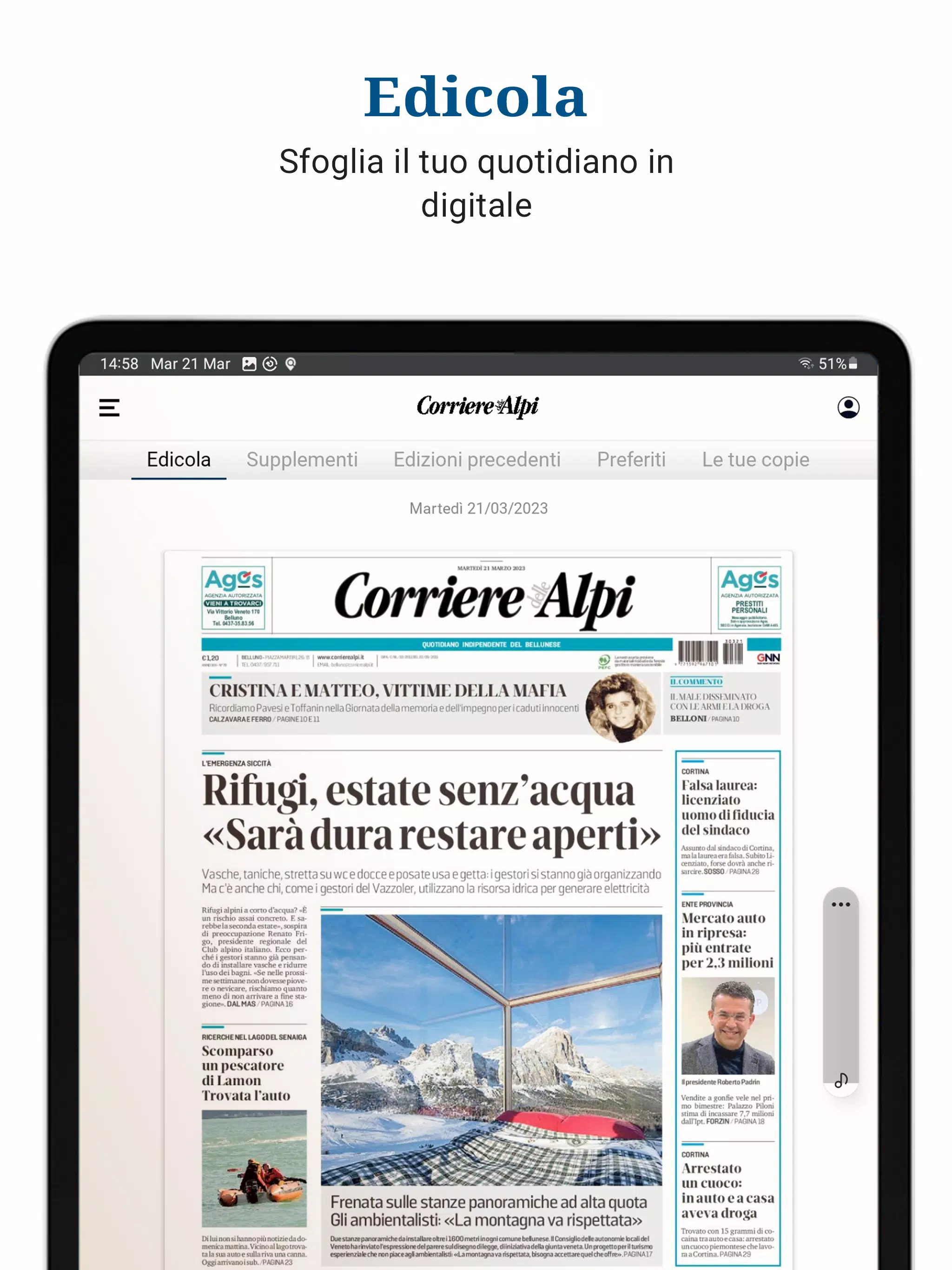 Corriere delle Alpi Screenshots