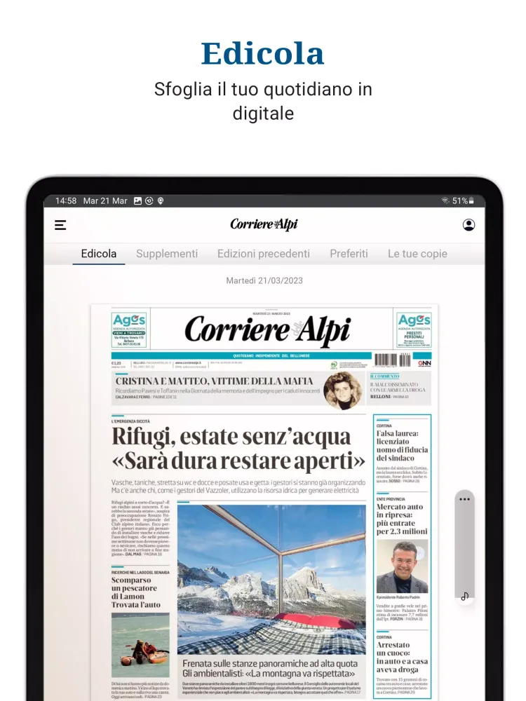 Corriere delle Alpi Screenshots