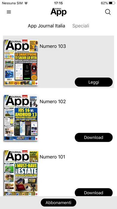 App Journal Italia Ekran Görüntüleri