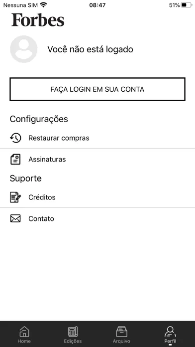 Capturas de tela do Forbes Brasil