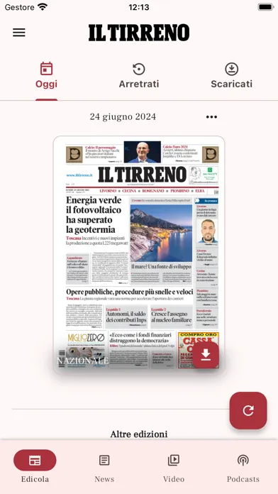 ภาพหน้าจอของ Il Tirreno