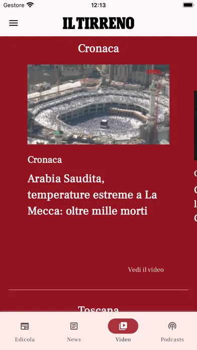 ภาพหน้าจอของ Il Tirreno