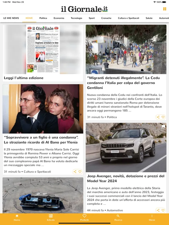 Captures d'écran de il Giornale Digitale iPad 