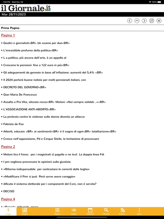 Captures d'écran de il Giornale Digitale iPad 