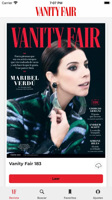 Capturas de pantalla de Vanity Fair España