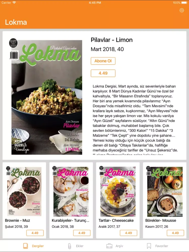 Zrzuty ekranu Lokma Dergisi iPad 
