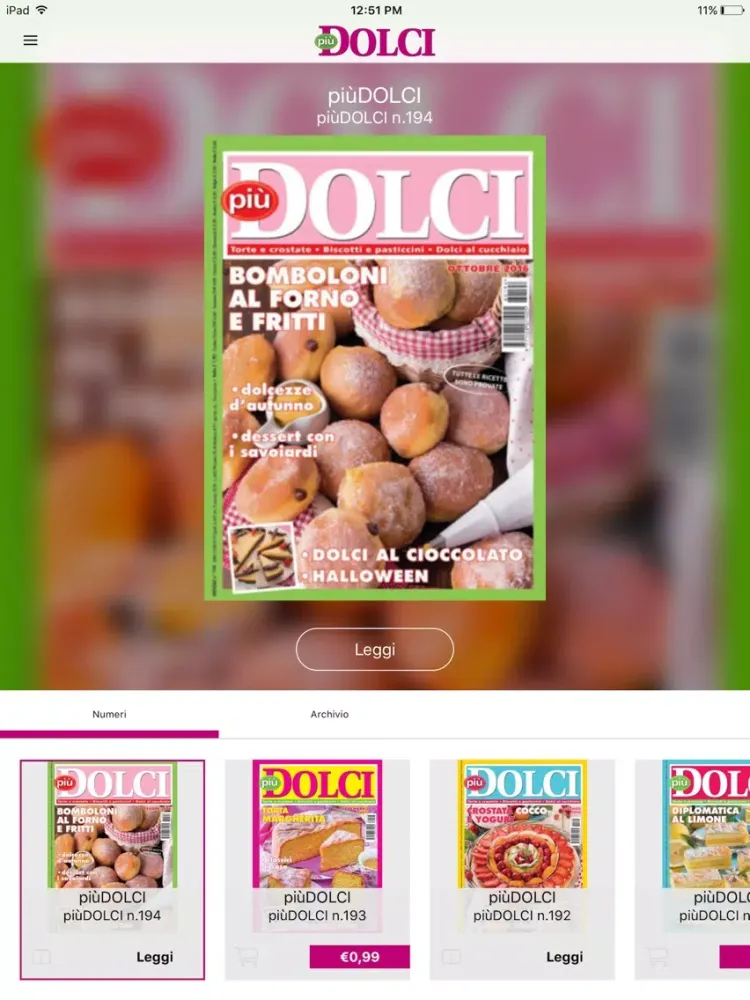 تصاویر piùDOLCI Rivista iPad 