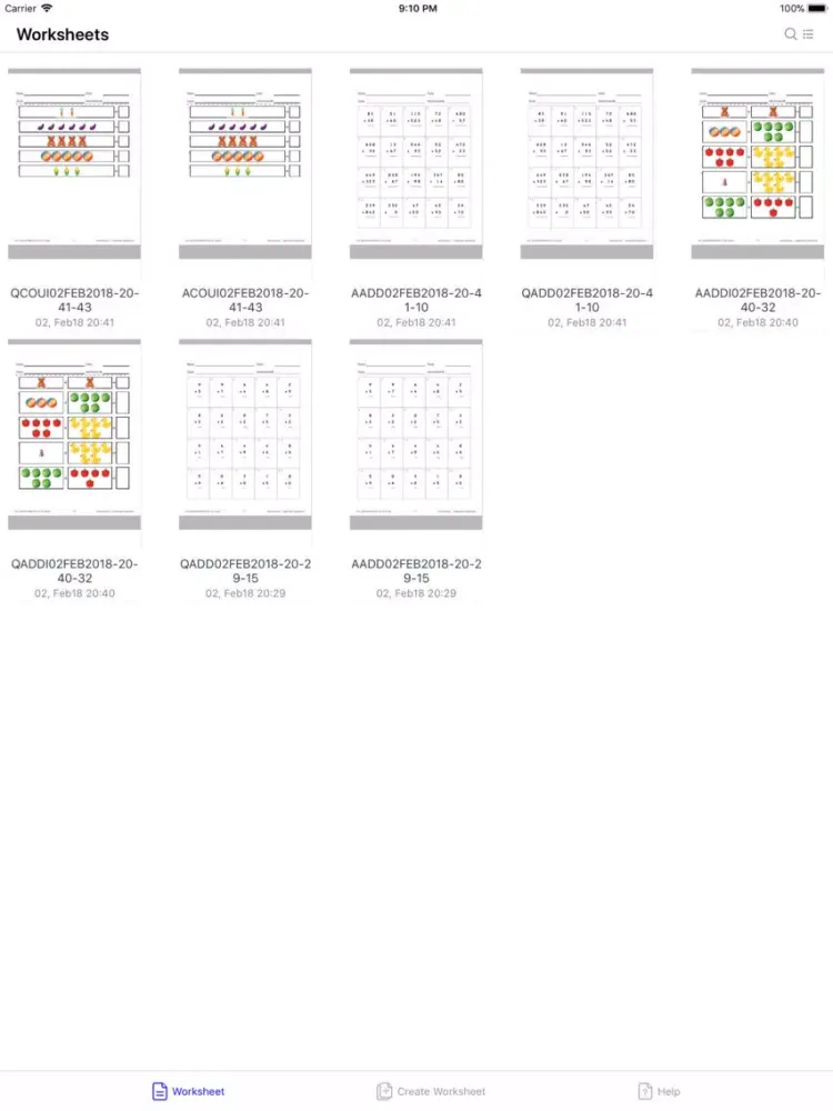 Math Paper Worksheet Lite iPad  Screenshots
