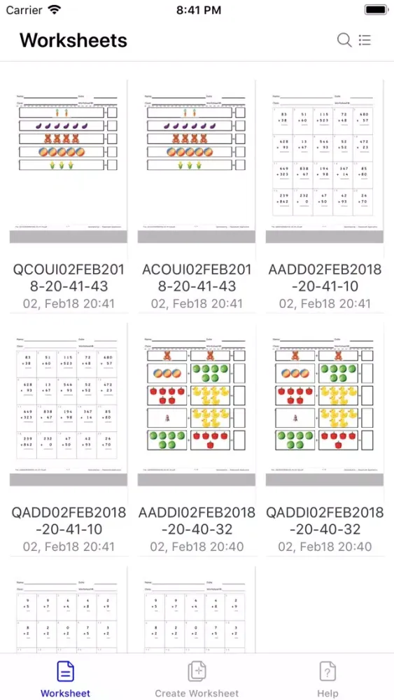 Math Paper Worksheet Lite Screenshots