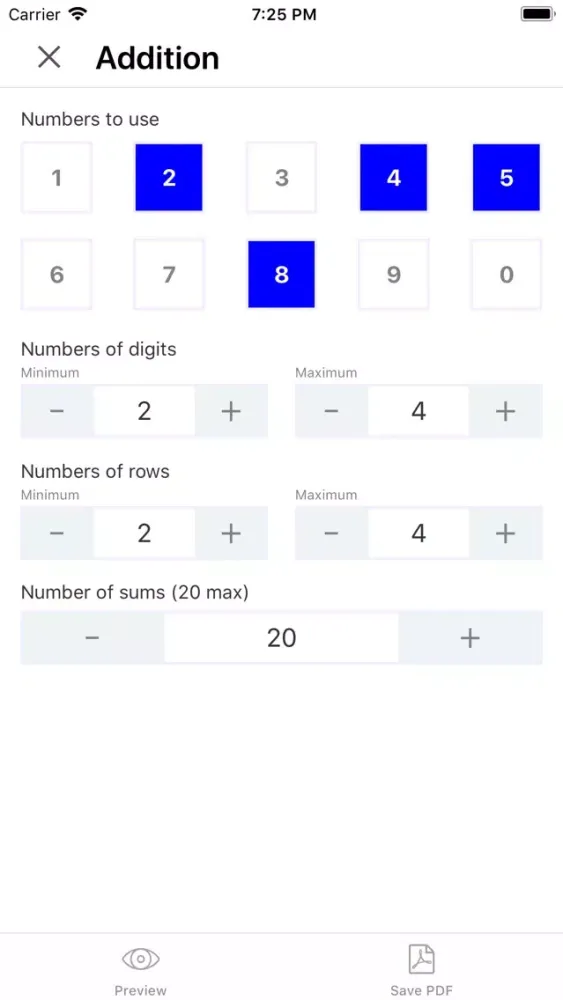 Math Paper Worksheet Lite Screenshots